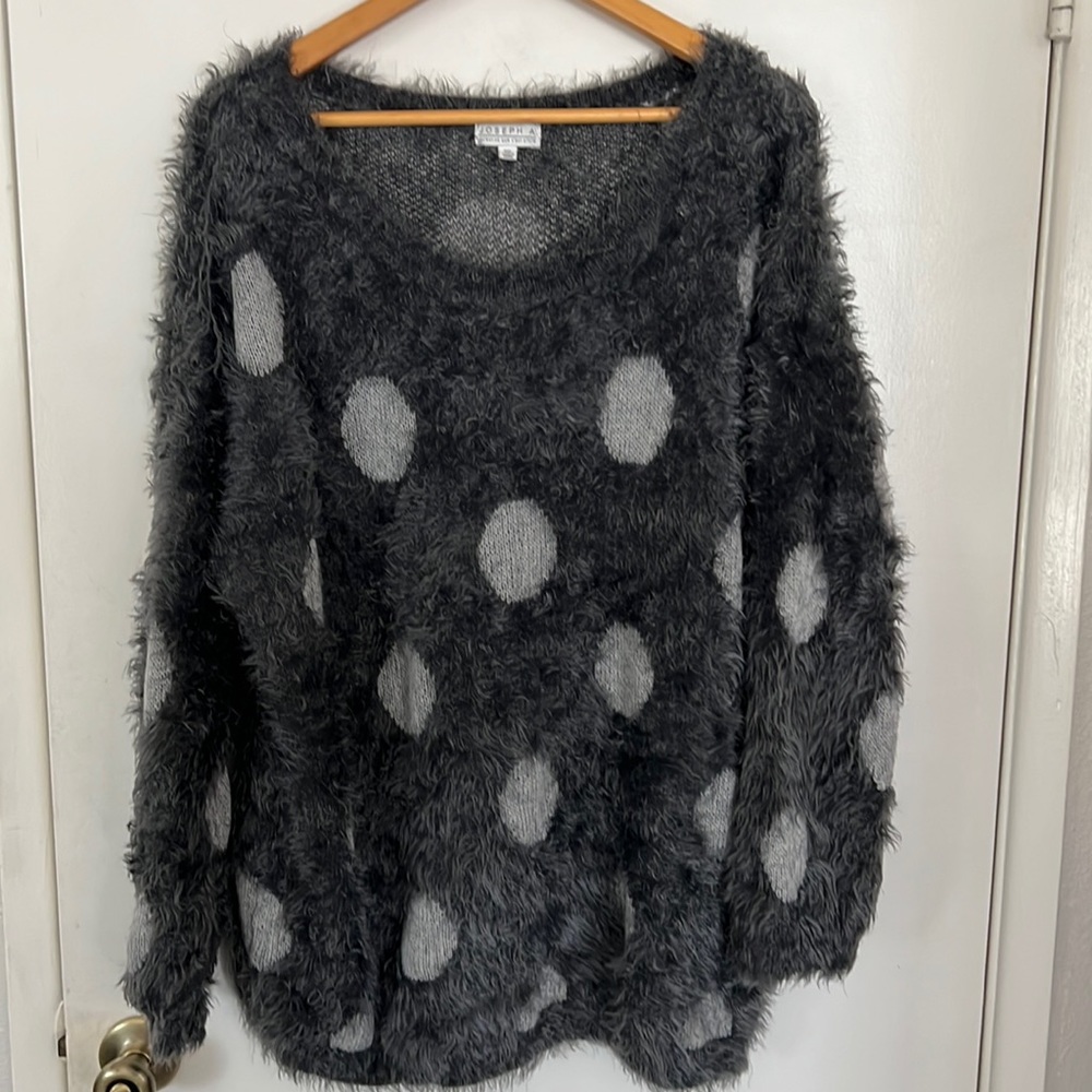 Joseph A Fuzzy Gray Sweater sz xxl